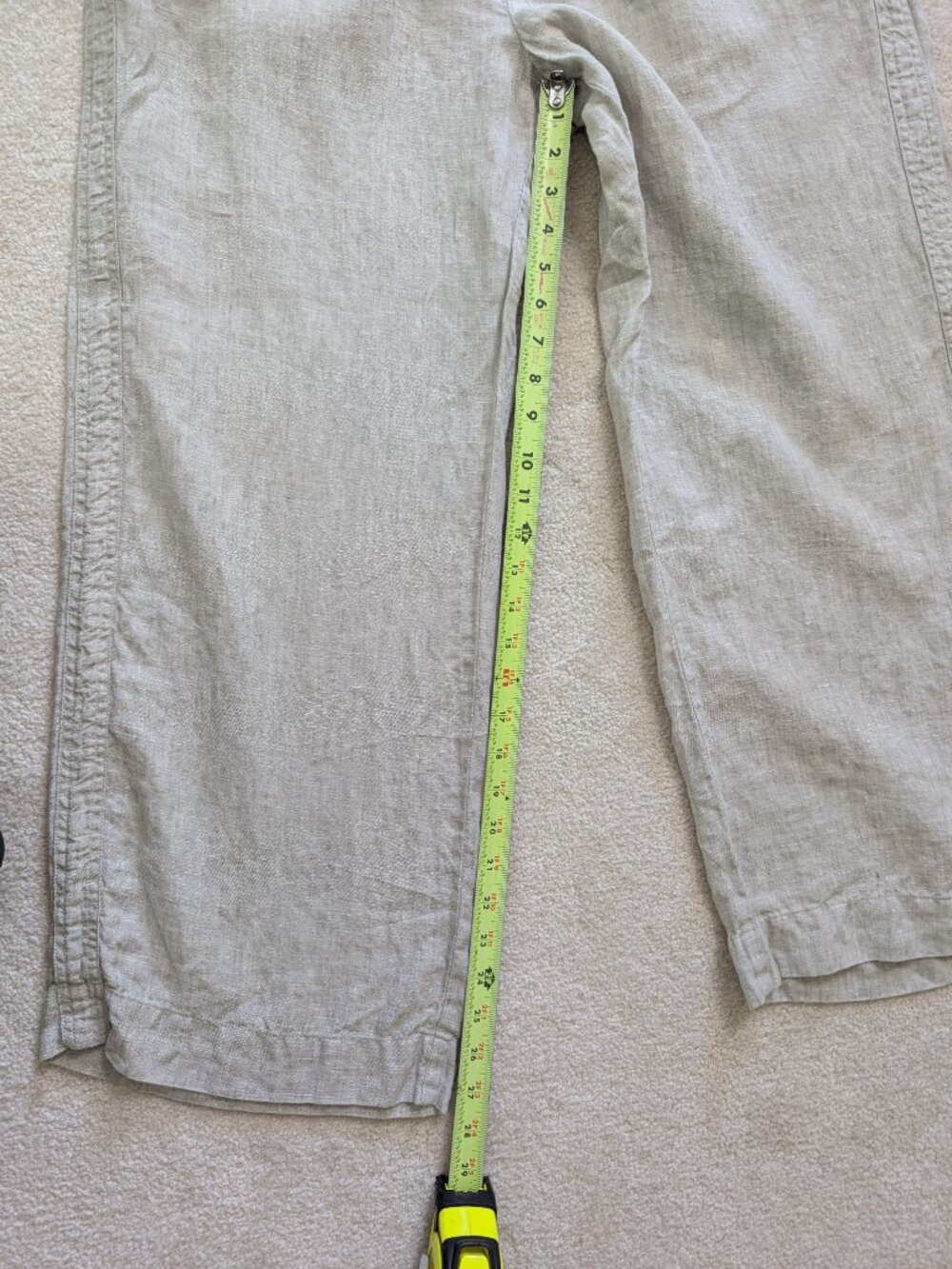 Quince 100% European Linen Wide Leg Pants – Flax (Size Large / 28" Inseam) - Picture 6 of 8